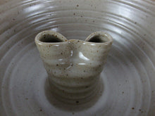 Load image into Gallery viewer, Handmade Pottery Cream/Blue Casserole Dish with Top Handle Lid
