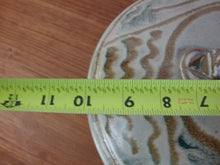 Load image into Gallery viewer, Handmade Pottery Cream/Blue Casserole Dish with Top Handle Lid