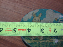 Load image into Gallery viewer, Vintage TinDeco Peter Rabbit on Parade Hinged Oval Trinket Box