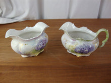 Load image into Gallery viewer, Vintage Handpainted Floral Porcelain Creamer and Sugar Table Set