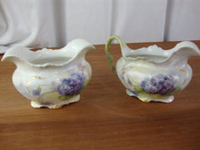 Load image into Gallery viewer, Vintage Handpainted Floral Porcelain Creamer and Sugar Table Set