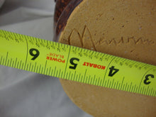 Load image into Gallery viewer, Marvin Bailey Folk Art Pottery Brown Mottled Devil Horn Beady Eyed Ugly Face