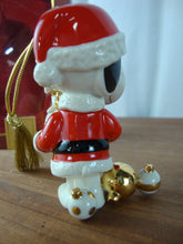 Load image into Gallery viewer, 2007 Lenox Snoopy's Christmas Spirit Porcelain Christmas Holiday Tree Ornament