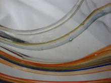 Load image into Gallery viewer, Vintage Clear/Blue/Orange Hand Blown Glass Swan