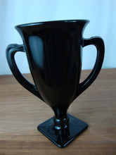 Load image into Gallery viewer, Vintage LE Smith Black Amethyst Double Handle Heart Dancing Nymph Urn Vase