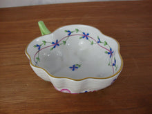 Load image into Gallery viewer, Vintage Herend Hungary Handpainted Blue Garland Leaf Petite Trinket Dish