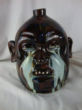 Load image into Gallery viewer, Marvin Bailey Folk Art Pottery Crying Eyes Ugly Face Jug