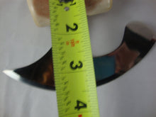 Load image into Gallery viewer, Alaska Legend Ulu Utility Knife Cutting Tool with Antler Cream/Burgundy Handle with Cream/Green Chubby Base