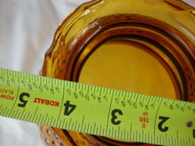 Load image into Gallery viewer, Vintage Amber Hobnail Glass Ruffled Top Lamp Shade