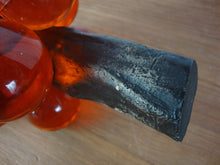 Load image into Gallery viewer, MCM Red/Orange Lucite Grapes Decor Cluster Wood Stem Large