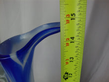 Load image into Gallery viewer, MCM White Cobalt Blue Blown Glass Liquor Decanter with Flame Stopper