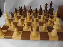 Load image into Gallery viewer, Handmade Wood Chess/Checkers Board with Storage *Checker Missing*