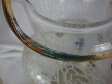 Load image into Gallery viewer, Vintage Fenton for LG Wright Floral Gold Trim Beverage Pitcher with Three Tumblers Set