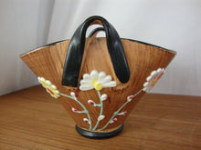 Load image into Gallery viewer, Vintage Italy Pottery Daisy Flower Fan Shape Decor Basket