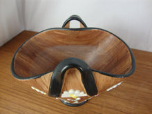 Load image into Gallery viewer, Vintage Italy Pottery Daisy Flower Fan Shape Decor Basket