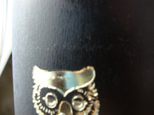 Load image into Gallery viewer, Vintage Nasco 16 Oz Black Textured Plastic Tumblers with Gold Owl on Branch Set of 6 Glasses