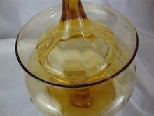 Load image into Gallery viewer, Vintage Empoli Amber Glass Circus Tent Apothecary Lidded Jar