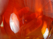 Load image into Gallery viewer, Vintage Viking Amberina Three Toe Swung Vase