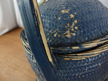 Load image into Gallery viewer, Vintage Asian Chinese Woven Lidded Wedding Basket With Jade Pendant