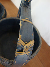 Load image into Gallery viewer, Vintage Asian Chinese Woven Lidded Wedding Basket With Jade Pendant