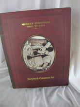 Load image into Gallery viewer, Walt Disney Mickey Through The Years 20117 NIB 6 Piece Ornament Set in Faux Book