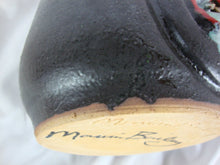 Load image into Gallery viewer, Marvin Bailey Pottery Dark Body with Aqua Crying Eyes Red Clown Lips Wonky Teeth Ugly Face Jug