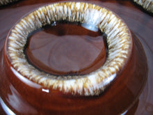 Load image into Gallery viewer, Vintage Kathy Kale USA Brown Drip Glaze Chip and Dip Appetizer Bowl