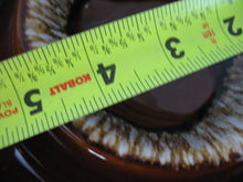 Load image into Gallery viewer, Vintage Kathy Kale USA Brown Drip Glaze Chip and Dip Appetizer Bowl