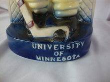 Load image into Gallery viewer, 1975 Ezra Brooks University Minnesota Hockey Gopher Figural Empty Decanter