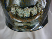 Load image into Gallery viewer, Marvin Bailey Potter Green/Blue 11 Inch Open Mouth Scream Ugly Face Jug