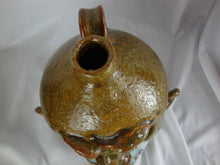 Load image into Gallery viewer, Marvin Bailey Ochre/White Crying Eyes 9 Inch Ugly Face Jug