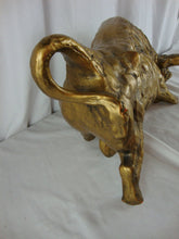 Load image into Gallery viewer, MCM Hollywood Regency Large Gold Gilded Ceramic/Clay Bull Sculpture Figure