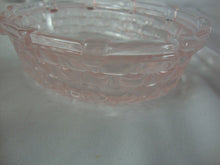 Load image into Gallery viewer, Vintage Blush Pink Glass Bunny on Nest Basket Trinket Dish