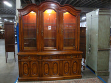 Load image into Gallery viewer, 1971 Thomasville French Provincial Two Piece Lighted China Cabinet