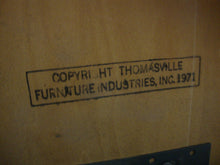 Load image into Gallery viewer, 1971 Thomasville Provincial Double Base Dining Table, (2) Leaves and (6) Dining Upholstered Chairs