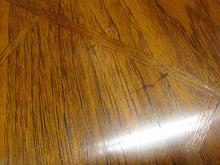 Load image into Gallery viewer, 1971 Thomasville Provincial Double Base Dining Table, (2) Leaves and (6) Dining Upholstered Chairs