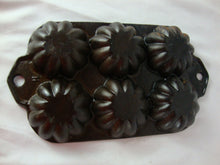 Load image into Gallery viewer, Vintage Turks Head 6 Slot Cast Iron Baking Pan Unrestored