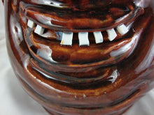 Load image into Gallery viewer, Marvin Bailey Potter Dark Red Brown 10 Inch Ugly Face Jug