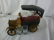 Load image into Gallery viewer, 1973 Hong Kong Model T Ford Bar Decanter with (4) Side Shot Glasses Barware Set