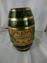 Load image into Gallery viewer, Vintage Hennessy VSOP Reserve Cognac Green Glass Empty Barrel Bottle Decanter