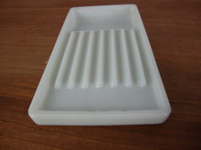 Load image into Gallery viewer, 1950s The American Cabinet Co. Milk Glass Ribbed Slanted Dental Equipment Tray