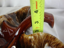 Load image into Gallery viewer, Hull Oven Proof Brown Drip Glaze Leaf Shape 3 Part Party Tray