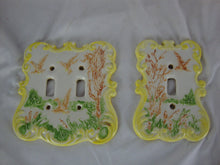 Load image into Gallery viewer, 1975 Holland Mold Ceramic Pheasant Tree Outlet Switch Covers Set of 2