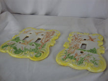 Load image into Gallery viewer, 1975 Holland Mold Ceramic Pheasant Tree Outlet Switch Covers Set of 2
