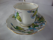 Load image into Gallery viewer, Vintage Royal Albert China Flower of the Month Morning Glory #9 Teacup Saucer Set