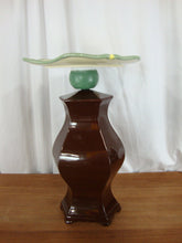 Load image into Gallery viewer, Custom Ceramic Lamp Base Fruit Leaf Top Garden Bird Bath