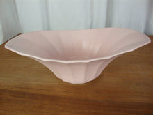 Load image into Gallery viewer, MCM Hyalyn Pink Ceramic Oval Fan Console Decor Bowl