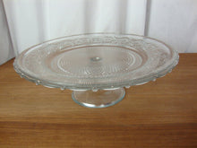 Load image into Gallery viewer, Vintage Tiara Clear Glass Pedestal Cake Stand