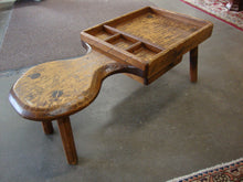 Load image into Gallery viewer, Handmade Primitive Cobblers Bench Coffee Table with Drawer