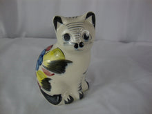 Load image into Gallery viewer, Vintage Tonala Mexico Ceramic Hand Painted Cat Figurine